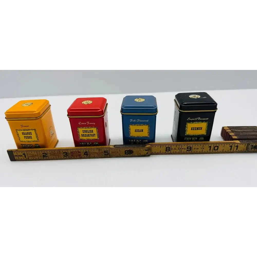 Vintage John Wagner Tea Tins | Retro Kitchen Decor, European Tea Shop Styling